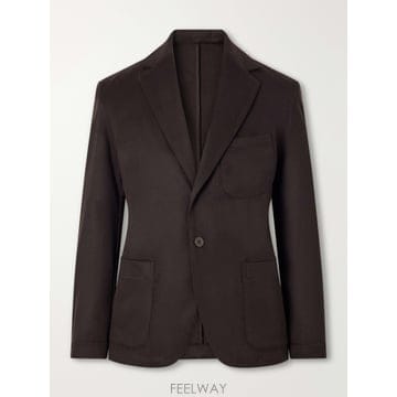 26 FW STOFFA 브라운 캐시미어 울 블레이저 TP582352486