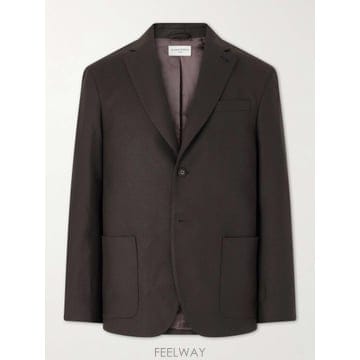 26 FW OFFICINE GENERALE 브라운 미쉘 울 트윌 수트 재킷 TP582352441