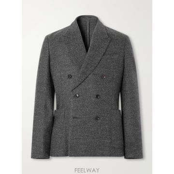 26 FW 폴스미스 그레이 울 블렌드 부클 더블 브레스티드 블레이저 TP582352386