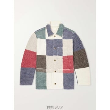 26 FW AIME LEON DORE 멀티 패치워크 인타르시아 울 혼방 니트 재킷 TP582329758