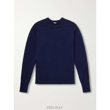 26 FW A.PRESSE 네이비 패널 울 스웨터 TP582352632