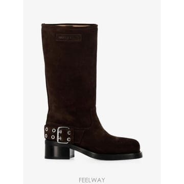 26 FW 마흐 마흐 버클 스웨이드 롱 부츠 FW26S1191BROWN TP458533470
