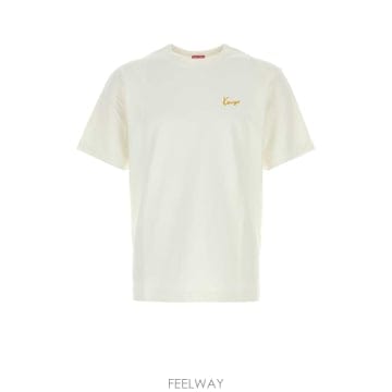 [X45]겐조 FH55TS2074SY 02 남성 티셔츠 민소매 탑 White cotton t shirt