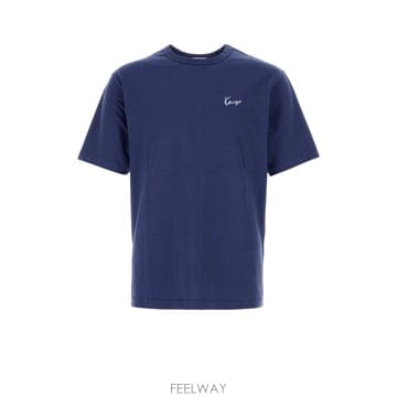 [X45]겐조 FH55TS2074SY 74 남성 티셔츠 민소매 탑 Blue cotton t shirt
