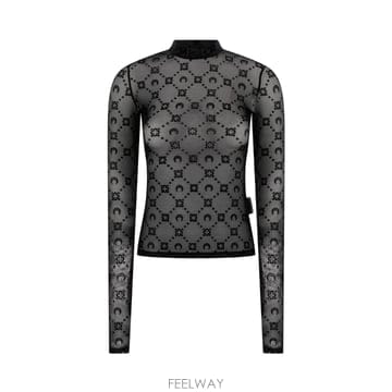 Marine Serre [W63]�������� WTO388ACJER0005 BK99 ���� ��Ʈ �ƿ��� ž Top in nylon stre[W63]�������� WTO388ACJER0005 BK99 ���� ��Ʈ �ƿ��� ž