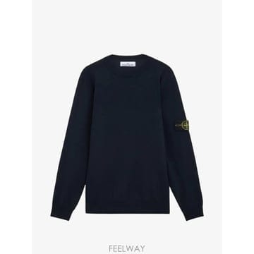26 FW 스톤아일랜드 5100071 라이트 퓨어 RWS 울 레귤러 핏 크루 넥 스웨터 5100071V002