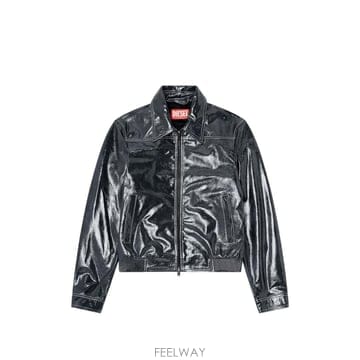 26 FW 디젤 페이턴트 레더 재킷 A229910SIBQ TP454802083