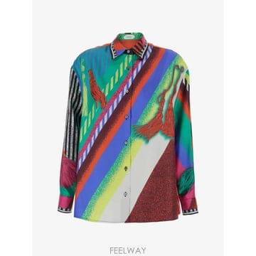 26 FW 베르사체 printed silk twill shirt 10256861A18682 TP4603004