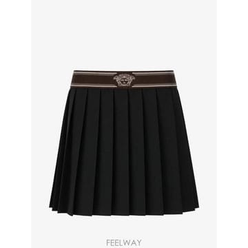 당일배송 베르사체 플리츠 울 모헤어 미니 스커트