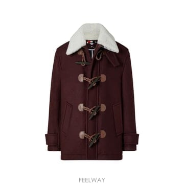 당일배송 톰브라운 더블 페이스 멜튼 와이드 숄더 셸 코트