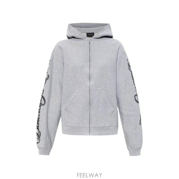 당일배송 발렌시아가 로고 후드 집업