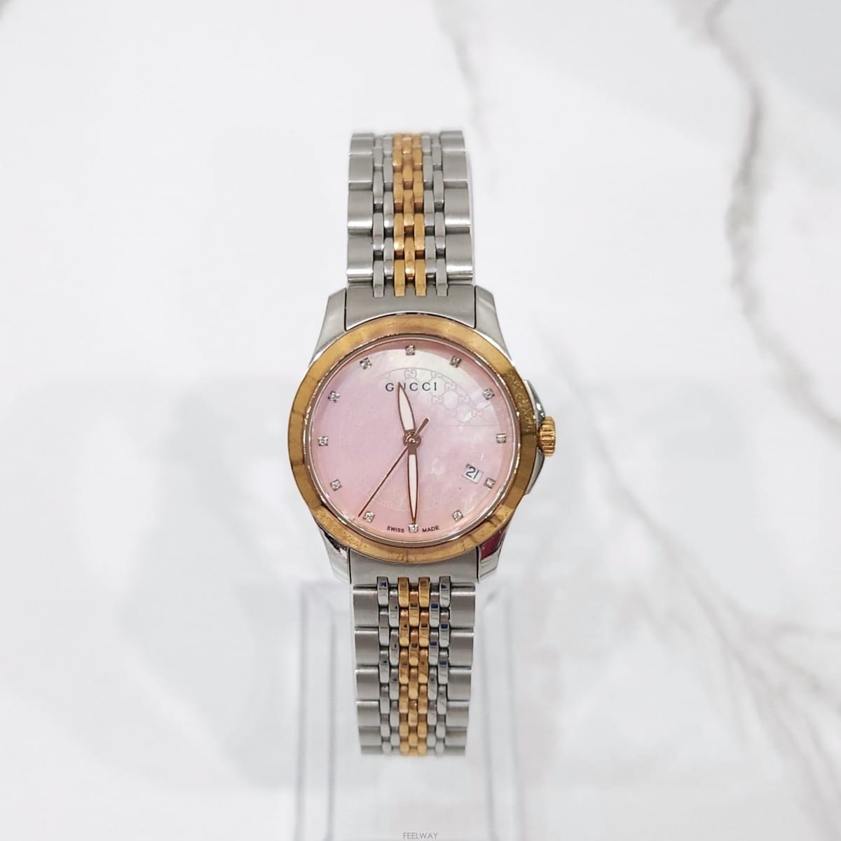 GUCCI [������] ���� G Ÿ�Ӹ��� ��ũ �ڰ� 12P ���̾� �޺� �ð� YA126538[������] ���� G Ÿ�Ӹ��� ��ũ �ڰ� 12P ���̾� �޺� ��