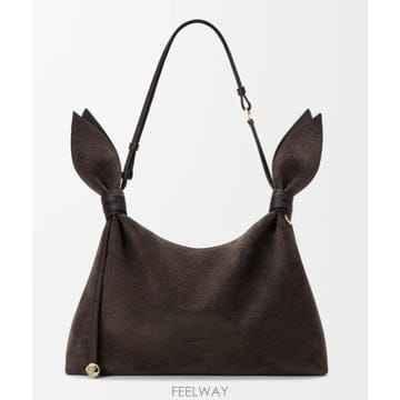 26 F/W 로에베 백 스카프 미디어 인 스웨이드 MARRONE AB B0742335318
