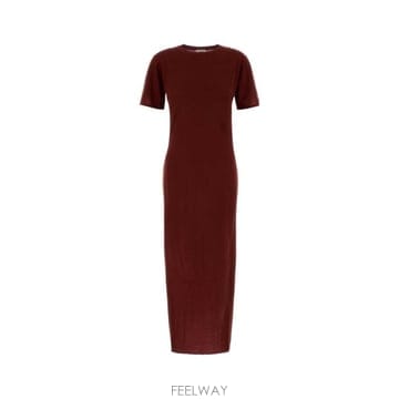 26SS 생로랑 원피스 839059Y76UO 2515 Burgundy