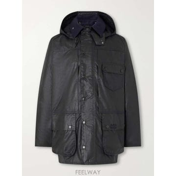 바버 APC 로고-엠브로이드 MOLESKINTRIMMED 우븐 왁싱 B0082520815