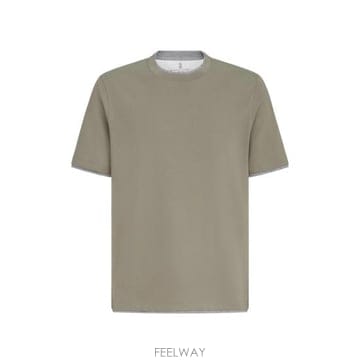 Brunello Cucinelli 26FW ���ڷ� ��ġ�ڸ� �ڼ� �ΰ� Ƽ���� M0B137427 CAE09 GREY26FW ���ڷ� ��ġ�ڸ� �ڼ� �ΰ� Ƽ���� M0B137427 CAE0