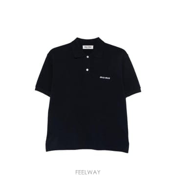Miu Miu 27SS �̿�̿� ���� Ƽ���� MJN535 14RWF0008 NAVY27SS �̿�̿� ���� Ƽ���� MJN535 14RWF0008 NAVY