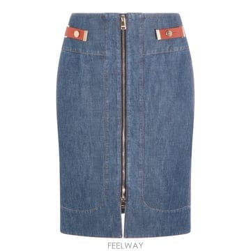 펜디 블루 코튼 데님 스커트 FLQ609AW8HF0QB0 B1042178384
