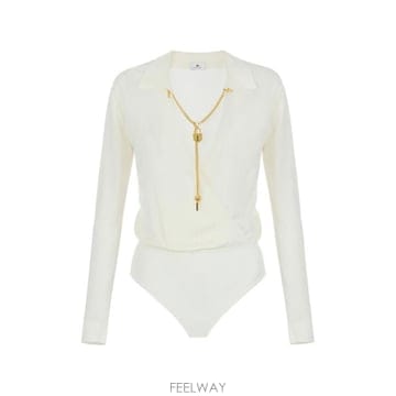 Elisabetta Franchi 26FW �����ں�Ÿ����ġ �ٵ��Ʈ Ƽ���� BK03S66E2 193 WHITE26FW �����ں�Ÿ����ġ �ٵ��Ʈ Ƽ���� BK03S66E2 193 WH
