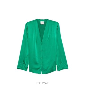 Forte Forte 26FW ������������ ����콺 15382 MYSHIRTROYAL GREEN26FW ������������ ����콺 15382 MYSHIRTROYAL GREEN