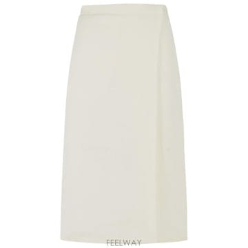 26FW 리에르 미디 스커트 SKT23 X02WHITE FLEECE