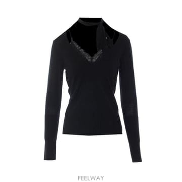 26FW 핑코 스웨터 107775 A3O1Z99 BLACK