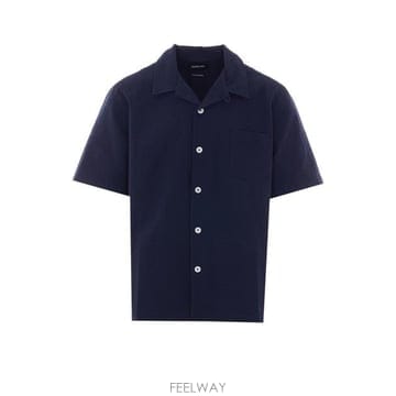 Howlin 26SS �Ͽ︰ ���� ���� COCKTAIL SHIRT CRISPY SEERSUCKER NAVY Blue26SS �Ͽ︰ ���� ���� COCKTAIL SHIRT CRISPY SEERSUCKER
