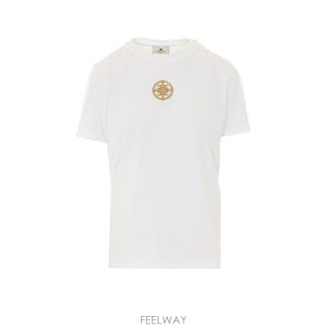 Elisabetta Franchi 26FW �����ں�Ÿ����ġ ���� Ƽ���� MA00866E2 270 WHITE26FW �����ں�Ÿ����ġ ���� Ƽ���� MA00866E2 270 WHITE