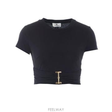 Elisabetta Franchi 26FW �����ں�Ÿ����ġ ���� Ƽ���� MA00366E2 110 BLACK26FW �����ں�Ÿ����ġ ���� Ƽ���� MA00366E2 110 BLACK