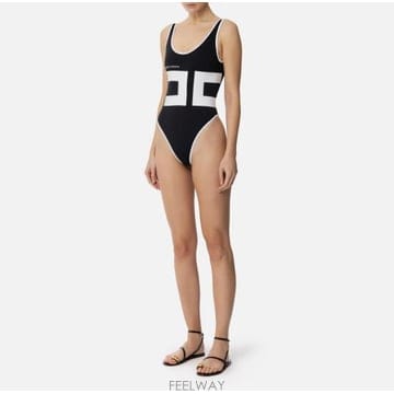 Elisabetta Franchi 25SS �����ں�Ÿ����ġ ���ǽ� ������ CS75M52E2 314 NERO AVORIO25SS �����ں�Ÿ����ġ ���ǽ� ������ CS75M52E2 314 NERO