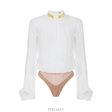 Elisabetta Franchi 26FW �����ں�Ÿ����ġ �ٵ��Ʈ Ƽ���� CB00766E2 360 AVORIO C26FW �����ں�Ÿ����ġ �ٵ��Ʈ Ƽ���� CB00766E2 360 AV