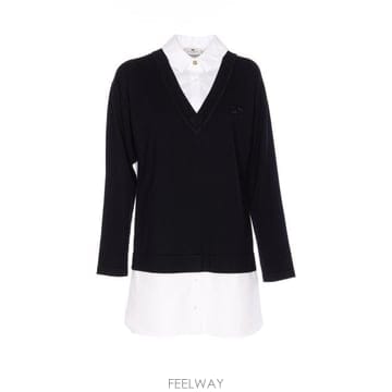 Elisabetta Franchi 26FW �����ں�Ÿ����ġ �̵� ���ǽ� AM09T56E2 222 NERO BIANCO26FW �����ں�Ÿ����ġ �̵� ���ǽ� AM09T56E2 222 NERO B