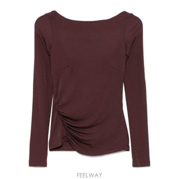 Elisabetta Franchi 25SS �����ں�Ÿ����ġ ���� Ƽ���� MD01352E2 644 CACAO25SS �����ں�Ÿ����ġ ���� Ƽ���� MD01352E2 644 CACAO