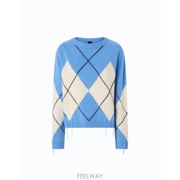 26FW 핑코 스웨터 107377A3JE EC4 AZZURRO PANNA