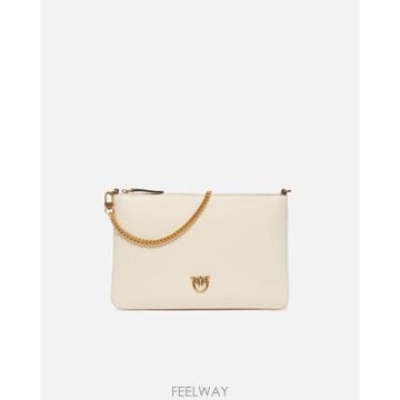 26SS 핑코 토트백 100455A0F1 Z14Q BIANCO SETA ANTIQUE GOLD