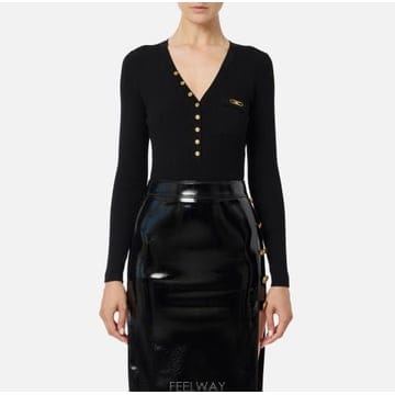 Elisabetta Franchi 25FW �����ں�Ÿ����ġ ������ MK12B56E2 110 Black25FW �����ں�Ÿ����ġ ������ MK12B56E2 110 Black