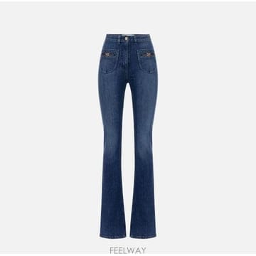 Elisabetta Franchi 25FW �����ں�Ÿ����ġ ���� ���� PJ12N56E2 104 BLUE DENIM25FW �����ں�Ÿ����ġ ���� ���� PJ12N56E2 104 BLUE DEN