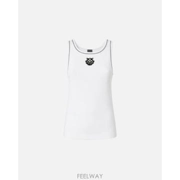 PINKO 26SS ���� �μҸ� Ƽ���� 106816A3AL ZZ1 BIANCO NERO26SS ���� �μҸ� Ƽ���� 106816A3AL ZZ1 BIANCO NERO