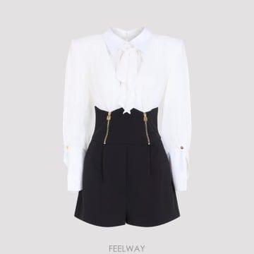 Elisabetta Franchi 26FW �����ں�Ÿ����ġ ������Ʈ TU06566E2 309 AVORIO NERO26FW �����ں�Ÿ����ġ ������Ʈ TU06566E2 309 AVORIO NE