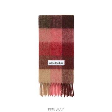 Acne 26FW ��ũ�� ��Ʃ��� ����� üũ ���÷� CA0084 DXV RED PINK BEIGE26FW ��ũ�� ��Ʃ��� ����� üũ ���÷� CA0084 DXV RED