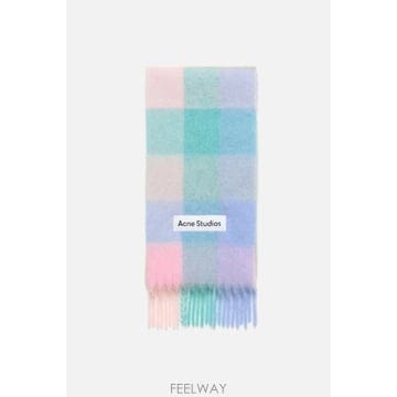 Acne 26FW ��ũ�� ��Ʃ��� ����� üũ ���÷� CA0084 DXW BABY BLUE PINK AQUA26FW ��ũ�� ��Ʃ��� ����� üũ ���÷� CA0084 DXW BAB