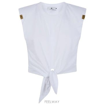 Elisabetta Franchi 26SS �����ں�Ÿ����ġ �μҸ� Ƽ���� MA01161E2 270 CHALK26SS �����ں�Ÿ����ġ �μҸ� Ƽ���� MA01161E2 270 CHAL