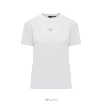 Dolce&Gabbana 26FW ��ü�ذ��ٳ� DG �ڼ�   ���ν��� ���� Ƽ���� F8V42ZGDDL7W0800 White26FW ��ü�ذ��ٳ� DG �ڼ�   ���ν��� ���� Ƽ���� F8V42