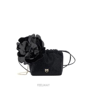 PINKO 26FW ���� ���� 107678POUCHFLOWER A2WFZ99Y NERO26FW ���� ���� 107678POUCHFLOWER A2WFZ99Y NERO