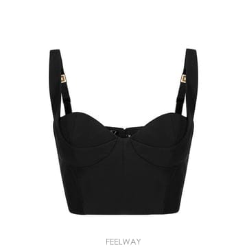 Elisabetta Franchi 26FW �����ں�Ÿ����ġ ���� Ƽ���� TO07867E2 110 NERO26FW �����ں�Ÿ����ġ ���� Ƽ���� TO07867E2 110 NERO