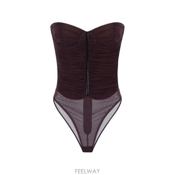 Elisabetta Franchi 26FW �����ں�Ÿ����ġ �ٵ��Ʈ Ƽ���� BO05367E2 EV9 DARK CHOCOLATE26FW �����ں�Ÿ����ġ �ٵ��Ʈ Ƽ���� BO05367E2 EV9 DA