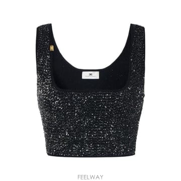 Elisabetta Franchi 26FW �����ں�Ÿ����ġ ���� Ƽ���� TK78A66E2 X16 NERO SILVER26FW �����ں�Ÿ����ġ ���� Ƽ���� TK78A66E2 X16 NERO S