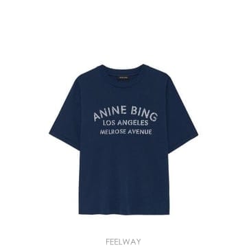 Anine Bing 26FW �ִϺ� ���� Ƽ���� A 08 12930 NYA1 BLUE26FW �ִϺ� ���� Ƽ���� A 08 12930 NYA1 BLUE