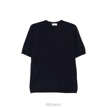 Roberto Collina 26SS �κ����� �ݸ��� ���� Ƽ���� 263MYB80021 NAVY BLUE26SS �κ����� �ݸ��� ���� Ƽ���� 263MYB80021 NAVY BLUE