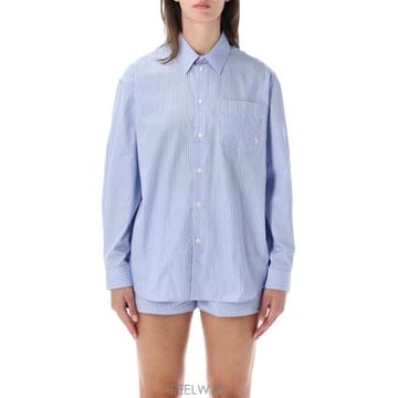 Sporty & Rich 26FW ����Ƽ�ظ�ġ ���� Ƽ���� SI00683302ST08 3916 LIGHT BLUE STRIPE26FW ����Ƽ�ظ�ġ ���� Ƽ���� SI00683302ST08 3916 LIGH